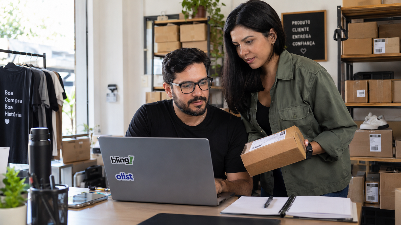 Imagem fotográfica gerada por IA sobre Operação de marketplaces